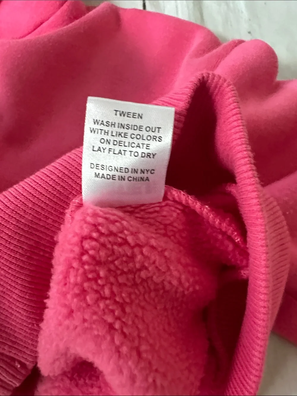 Katie J NYC Cropped Pink Zip Hoodie large